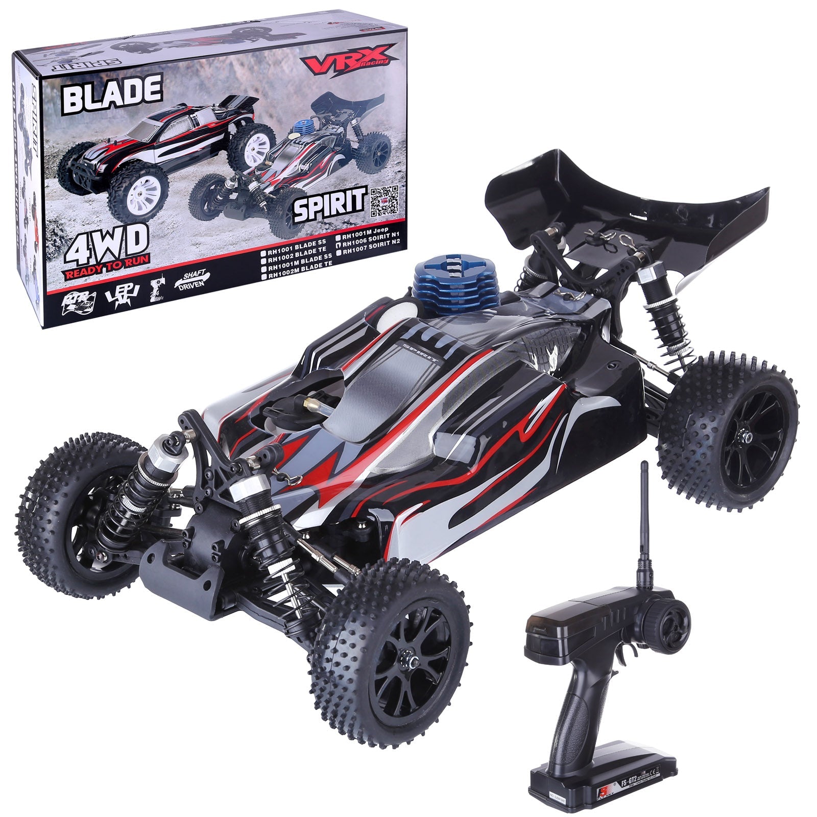 VRX RH1006 RC Car 1/10 2.4G 4WD 75km/h High Speed Force 18 Nitro Methanol Engine RTR Truck