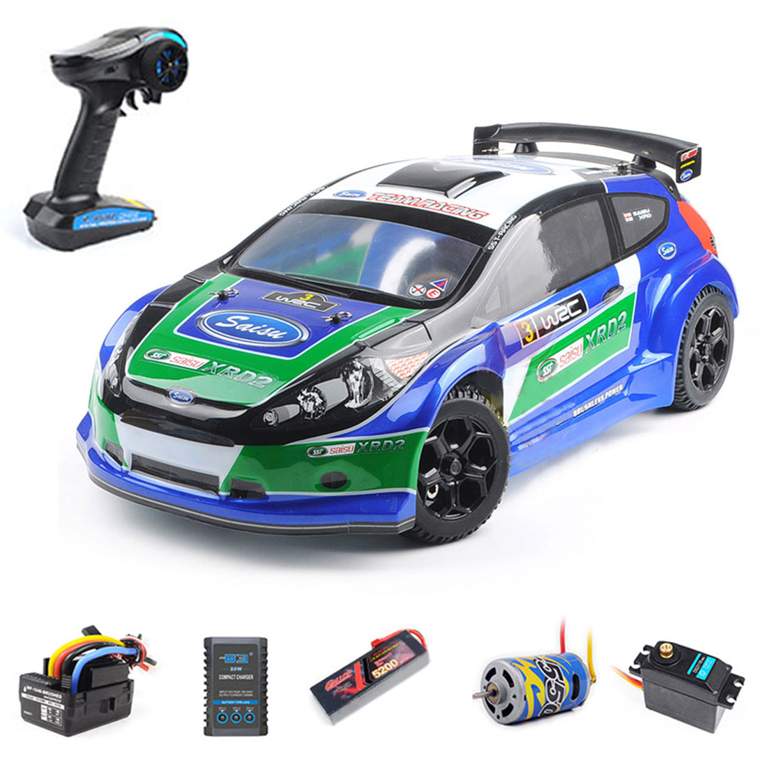 SST 1993 1:9 2.4G RC Car 40KM/H Electric 4WD Brushed Racing Car Drift Off-road Rally Model Car