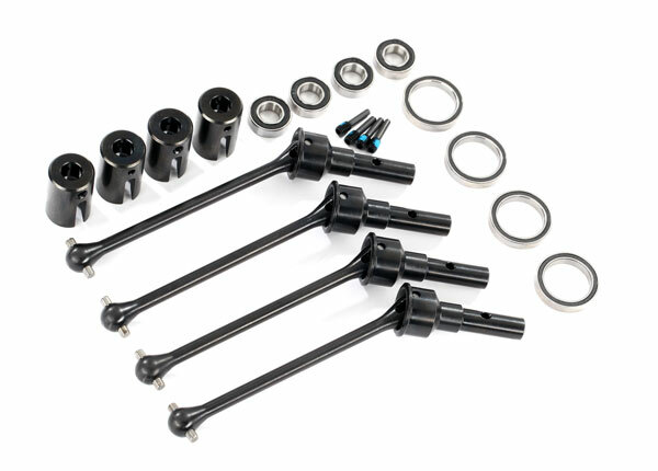 Traxxas Maxx Assembled Steel CV Driveshafts (4) - Requires #8654, 8654G, or 8654R and #7758, 7758G, or 7758R for Installation