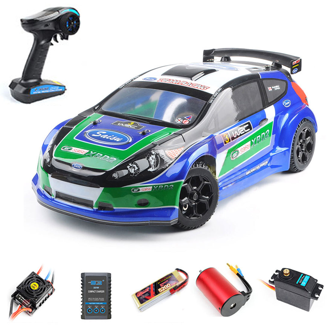 SST 1993 1:9 2.4G RC Car 75KM/H Electric 4WD Brushless Racing Car Drift Off-road Rally Model Car