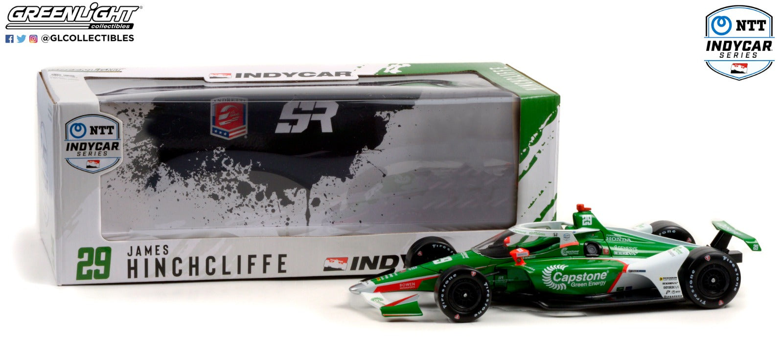GreenLight 1:18 2021 NTT IndyCar Series - #29 James Hinchcliffe / Andretti Steinbrenner Autosport, Capstone Turbine Corporation 11117