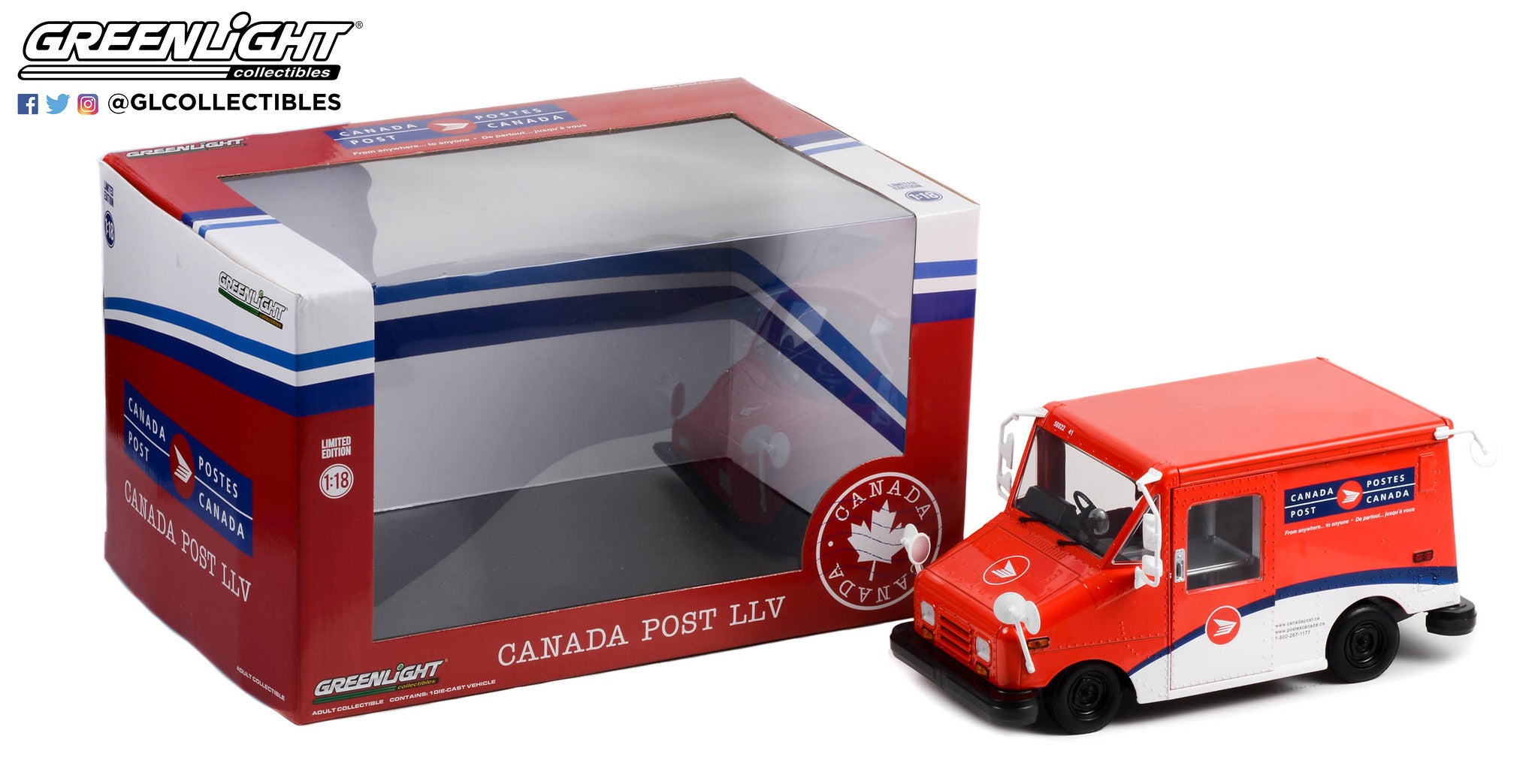 GreenLight 1:18 Canada Post Long-Life Postal Delivery Vehicle (LLV) 13571