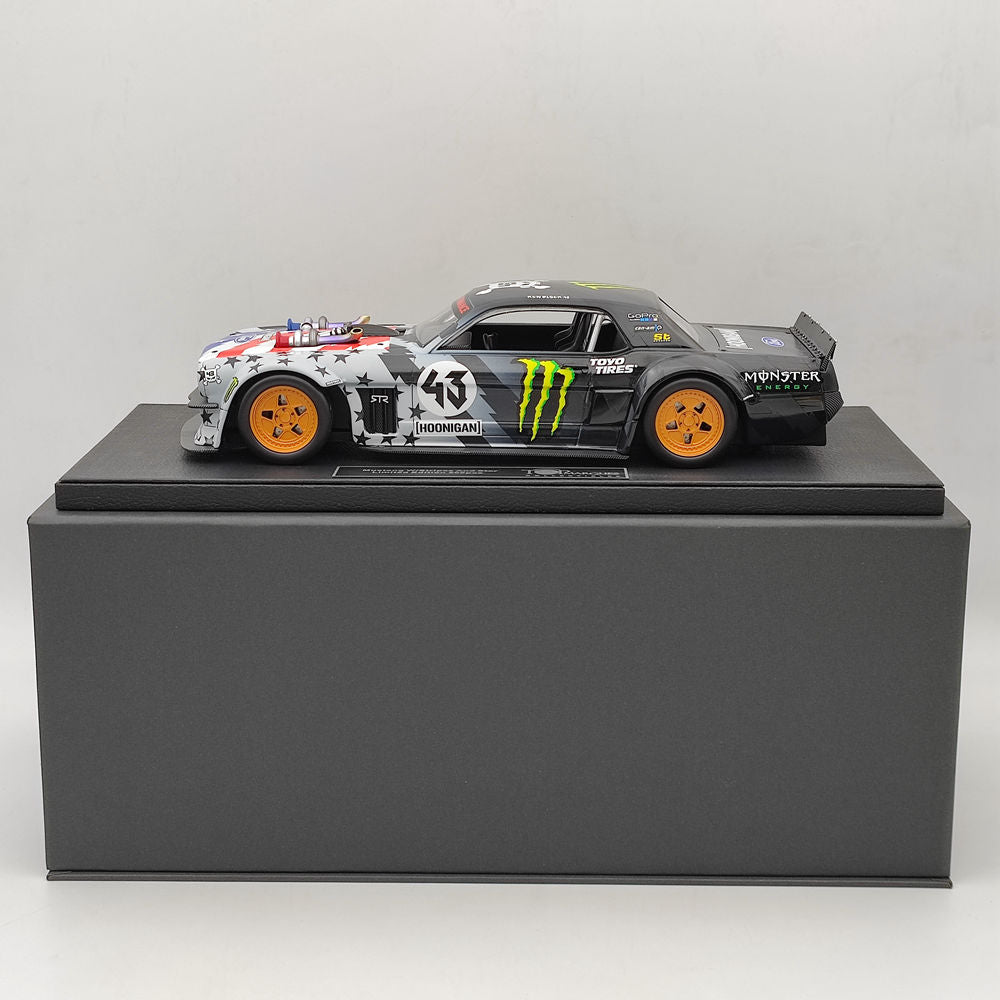 1/18 TopM Ford USA MUSTANG Hoonigan V2 No. 43 Pikes Peak 1965 Ken Block Resin Toys Car Gift