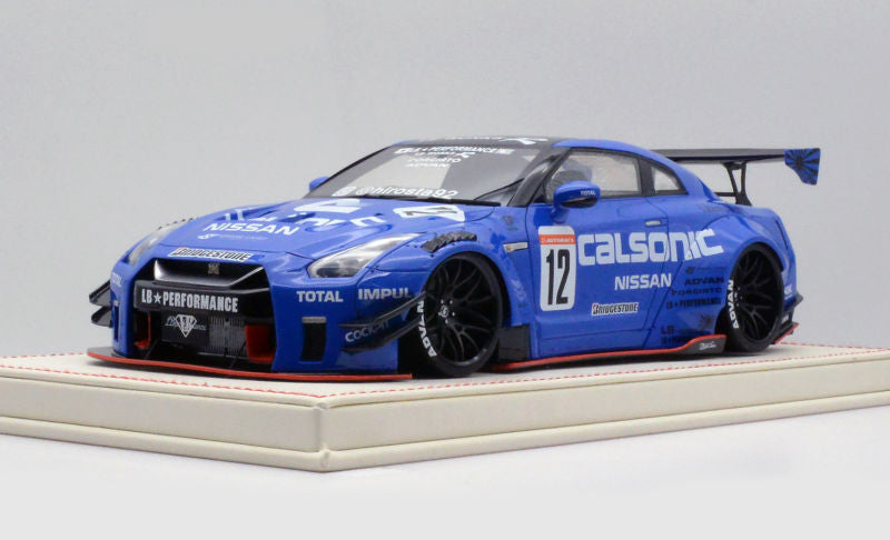 One Model 1:18 Nissan GT-R (R35) LBWK Type 2 Calsonic Version