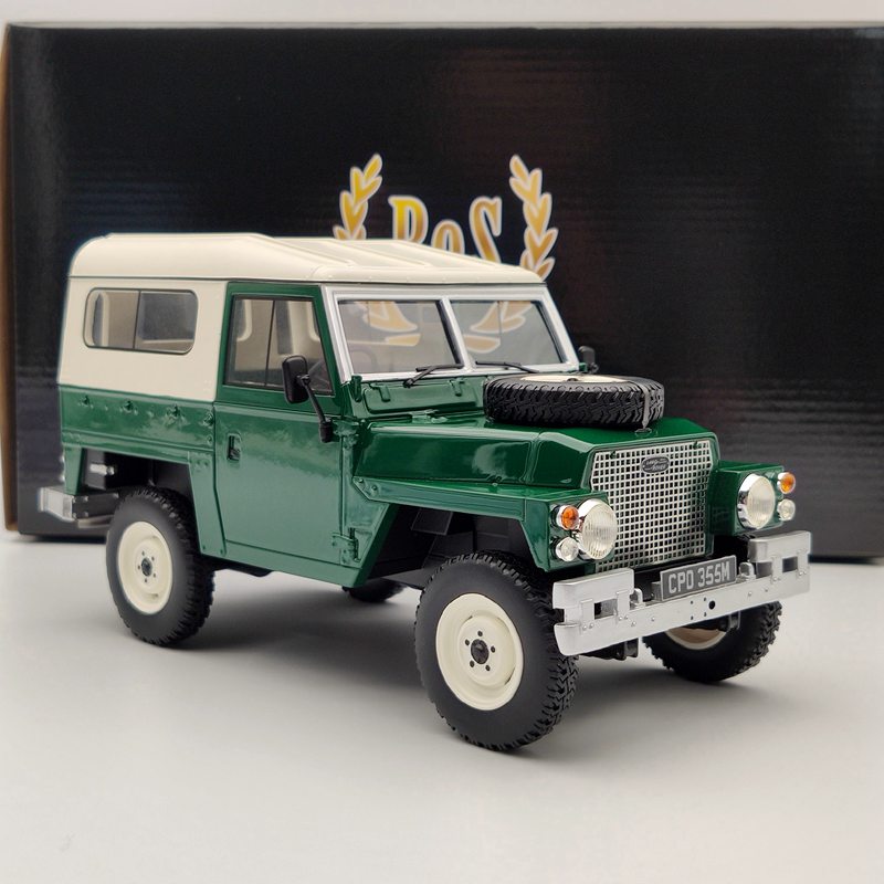 BOS 1:18 Land Rover Light weight Series III Hard Top Dark Green 1973 BOS355 Auto Car Gift Collection Toys