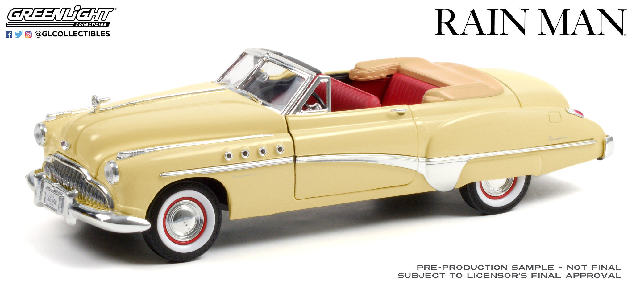 GreenLight 1:18 Rain Man (1988) - Charlie Babbitt s 1949 Buick Roadmaster Convertible 13616