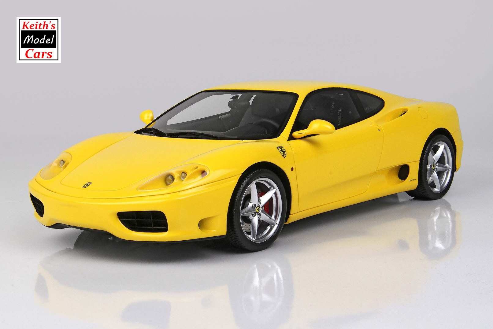 [1/18 Scale] Ferrari 360 Modena (1999) in Giallo Modena with F1 Transmission by BBR Models