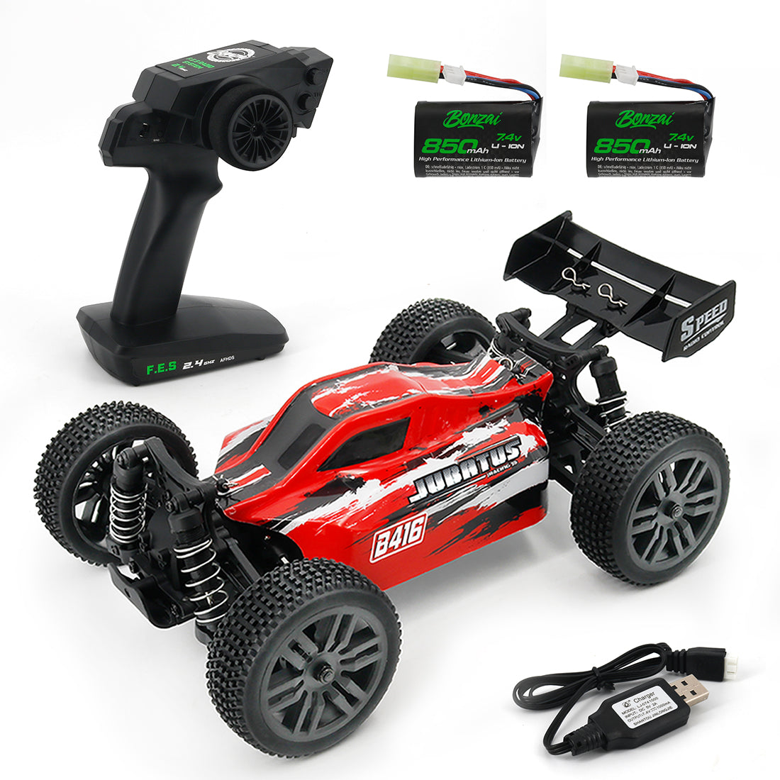 EXBONZAI 1:14 RC Car 4WD 40+KM/H EP Off-road Vehicle High Speed RC Model Car Toy RTR