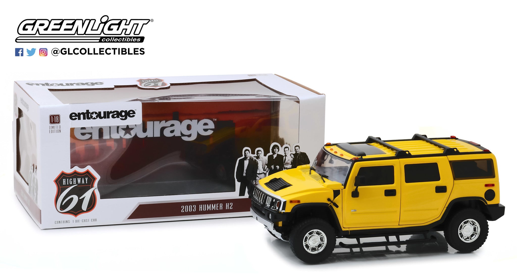 Highway 61 1:18 Entourage (2004-2011 TV Series) - 2003 Hummer H2 HWY-18015