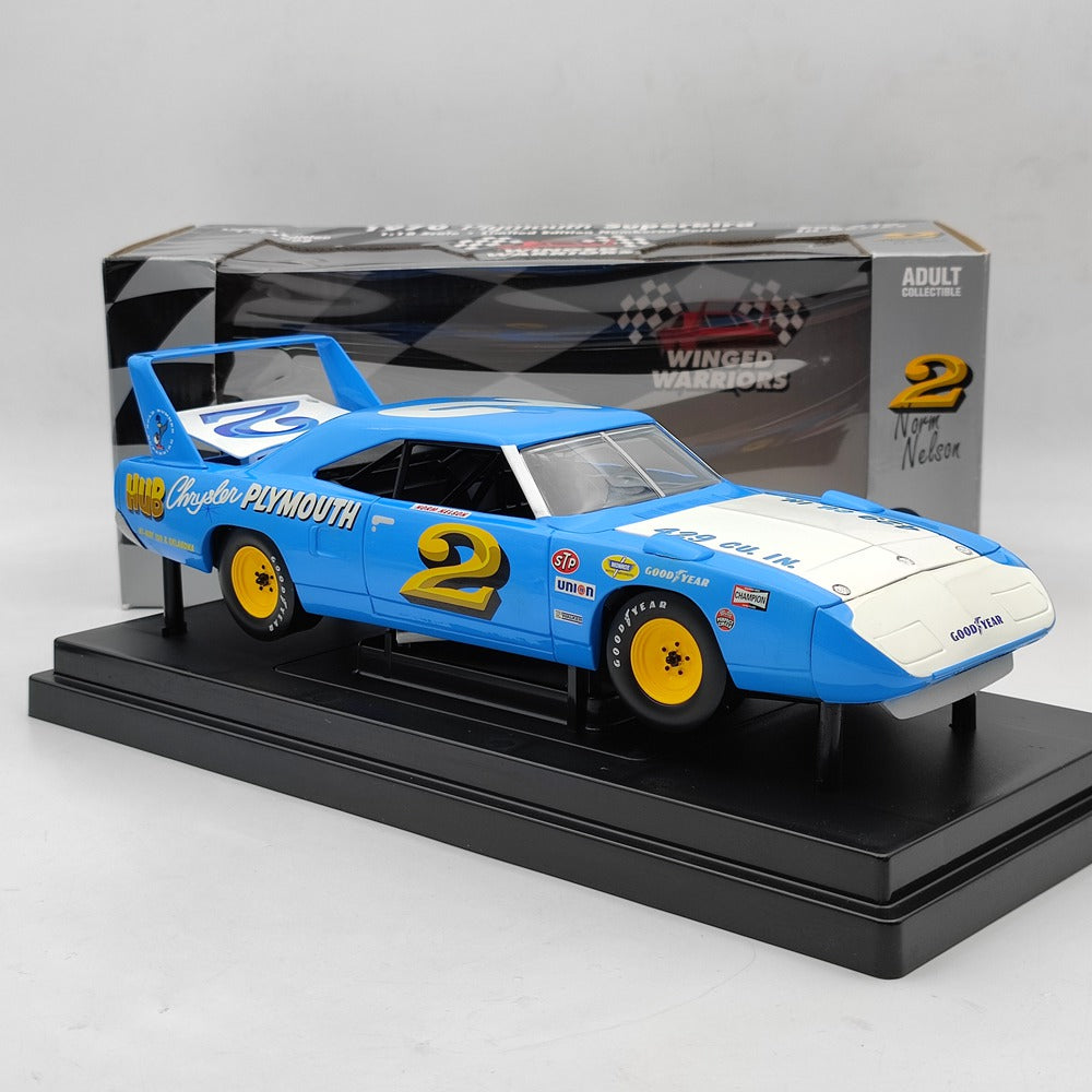 1/18 Plymouth Superbird Winged Warriors RC2 #2 Norm Nelson 1970 #29529P Diecast Model Cars Limited Edition Collection Christmas Toy Gifts