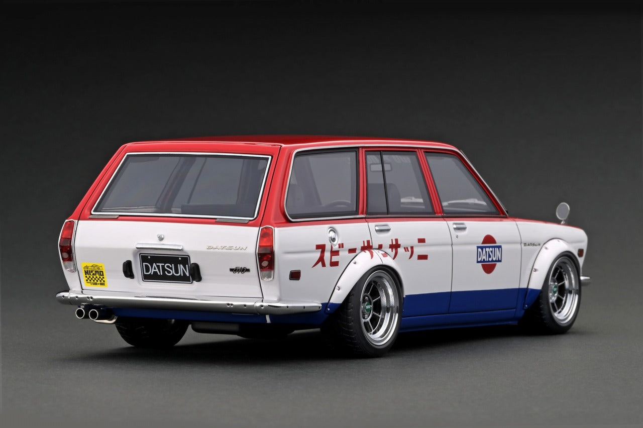 *PREORDER* Ignition Model 1:18 Datsun Bluebird (510) Wagon KAIDO HOUSE in Red / White / Blue