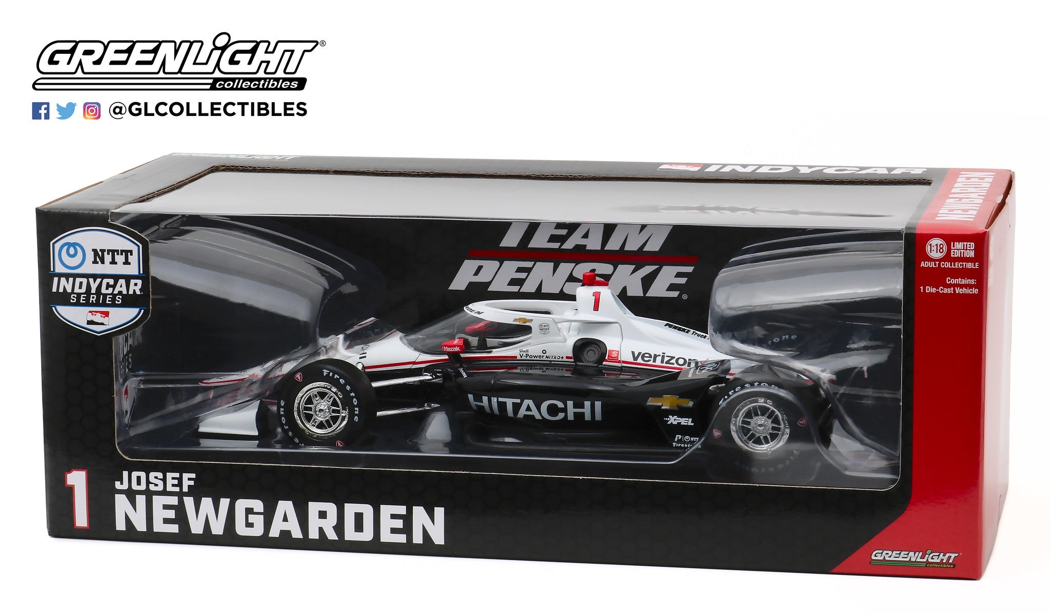 GreenLight 1:18 2020 NTT IndyCar Series - #1 Josef Newgarden / Team Penske, Hitachi 11085