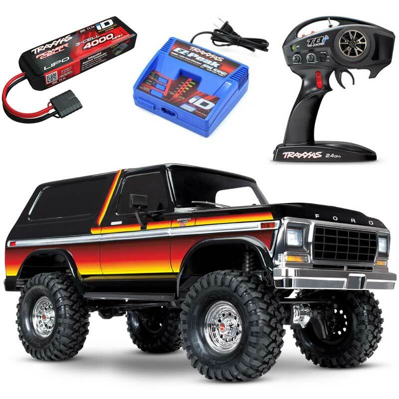 Traxxas TRX-4 Ford Bronco RC 4x4 Rock Crawler RTR w/3S LiPo COMBO