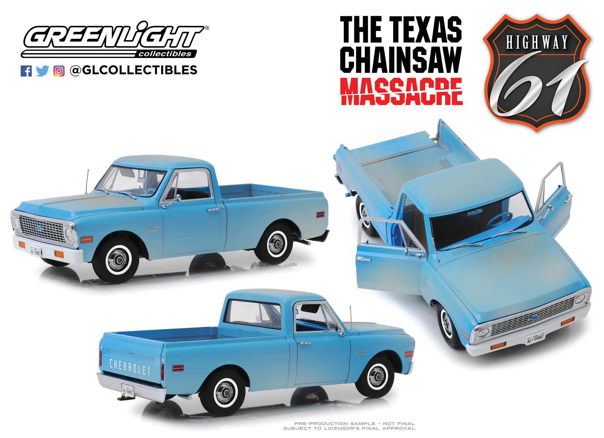 Highway 61 1/18 The Texas Chain Saw Massacre (1974) - 1971 Chevrolet C-10 HWY-18014