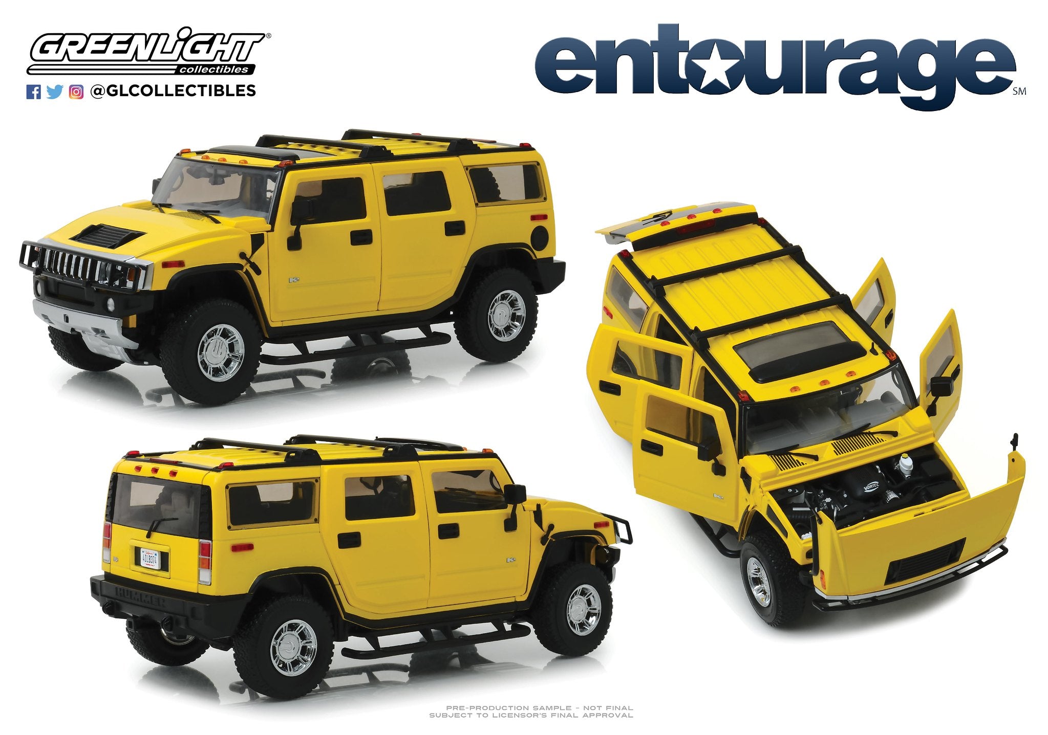 Highway 61 1:18 Entourage (2004-2011 TV Series) - 2003 Hummer H2 HWY-18015