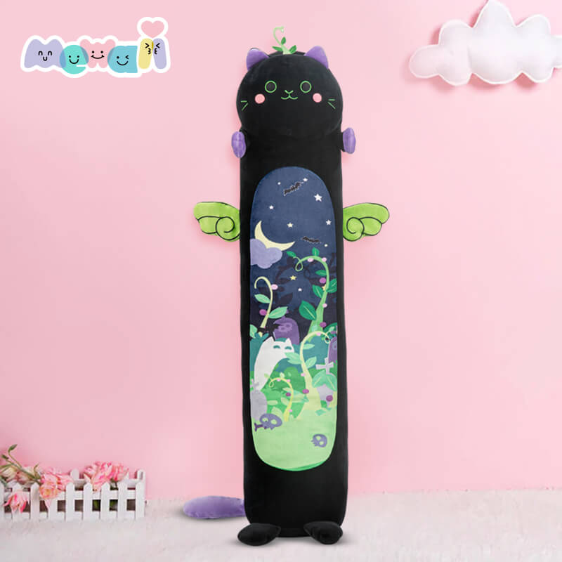 Original Design Devil Mint Cat Stuffed Animal Kawaii Plush Pillow Squishy Toy