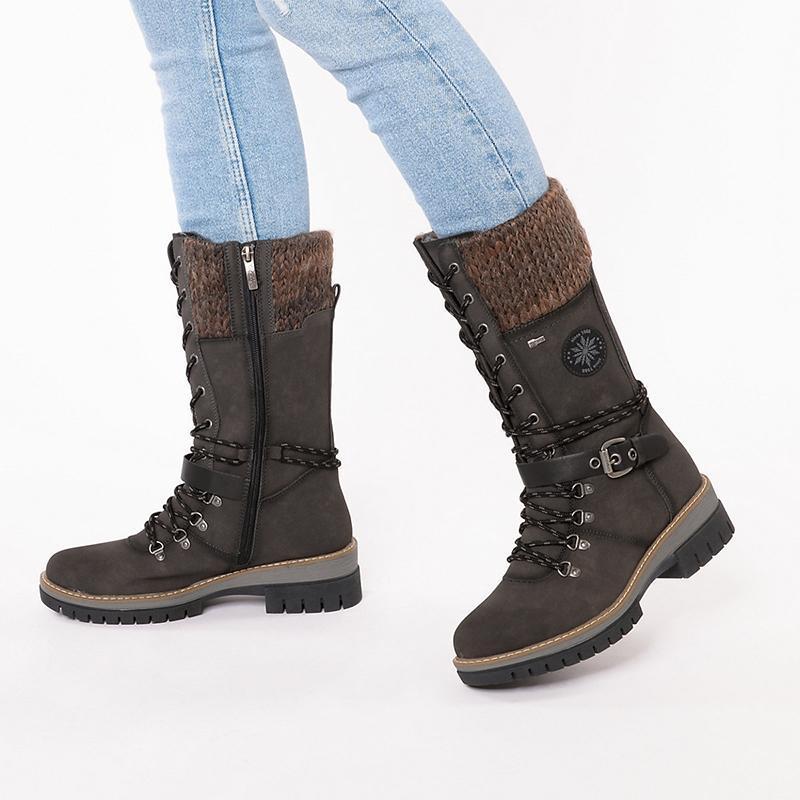 2021 Nuevo estilo de Botas de Jinete de Tubo Medio Botas de Nieve Botas Martin