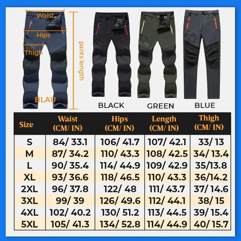 Pantalones de exterior impermeables y de secado rápido