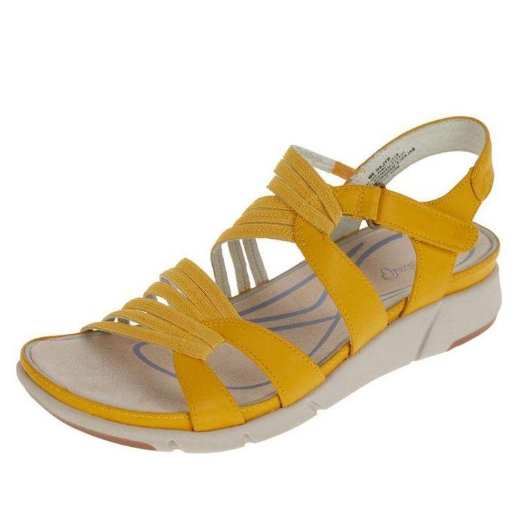 Sandalia deportiva con tiras y cuña para mujer