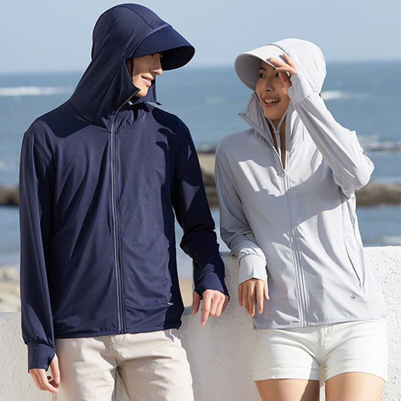Ropa de protección solar desmontable de ala ancha UPF50+ Ice Silk