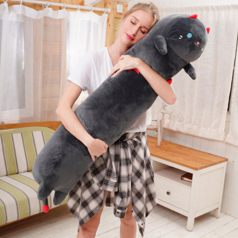 Original Design Black Cat Kitten Stuffed Animal Kawaii Plush Pillow Squishy Toy