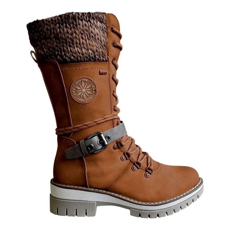 2021 Nuevo estilo de Botas de Jinete de Tubo Medio Botas de Nieve Botas Martin