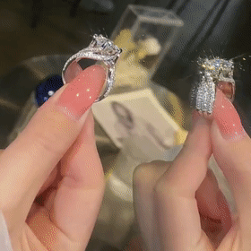 Súper AsequibleAnillo de Diamante Moissanite de 3 Quilates Ultra Brillante