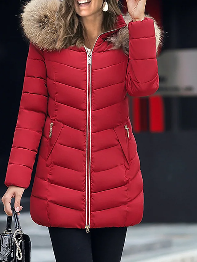 Women's down jacket outdoor clothing daily wear fall and winter long jacket