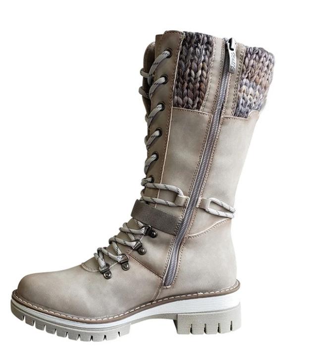 2021 Nuevo estilo de Botas de Jinete de Tubo Medio Botas de Nieve Botas Martin