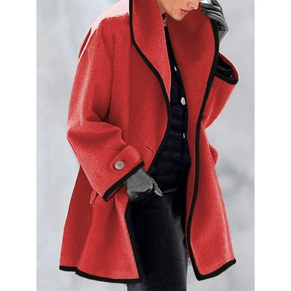2023 Autumn/Winter New Hooded Woolen Women's Coat Woven Jacket