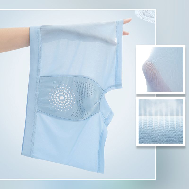 Calzoncillos antibacterianos de seda de hielo de verano para hombres