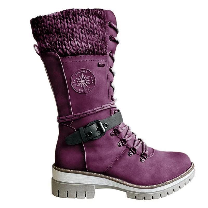 2021 Nuevo estilo de Botas de Jinete de Tubo Medio Botas de Nieve Botas Martin