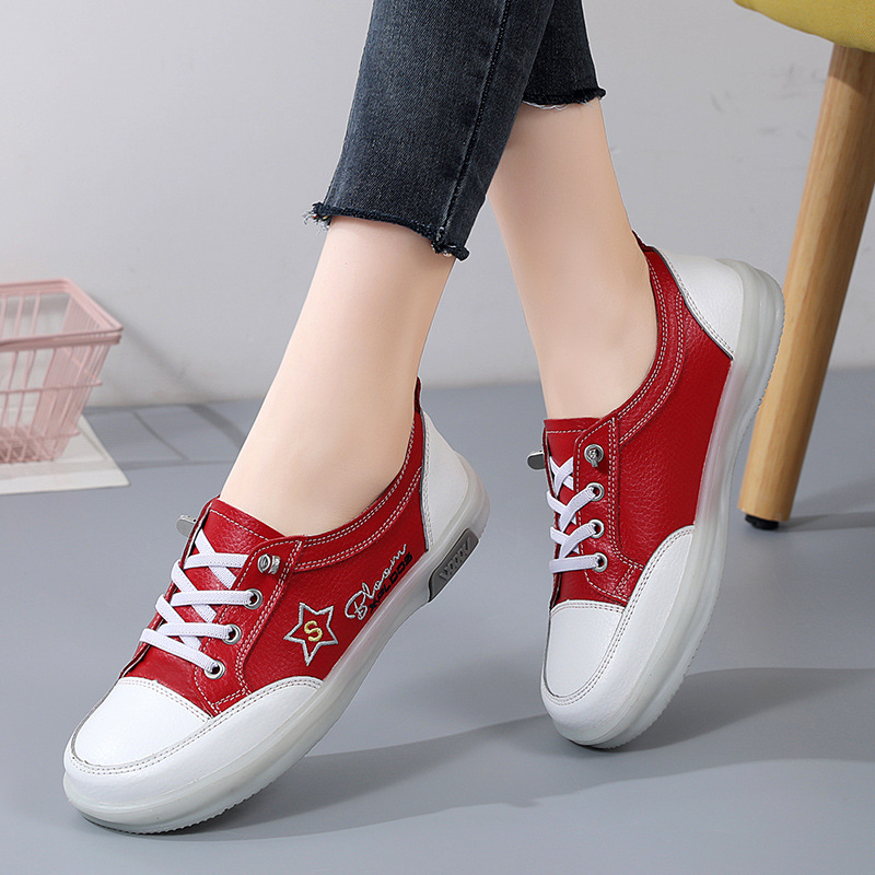 2023 Primavera nueva punta redonda color sólido zapatos casuales