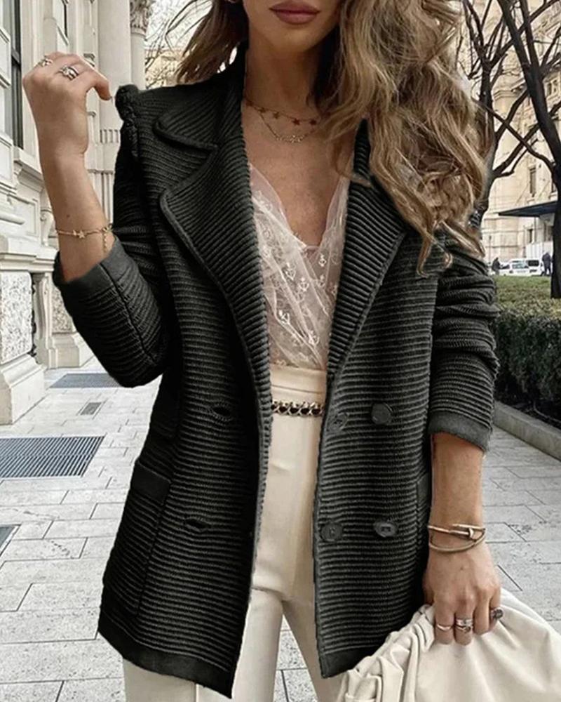 Temperament Solid Color Coat