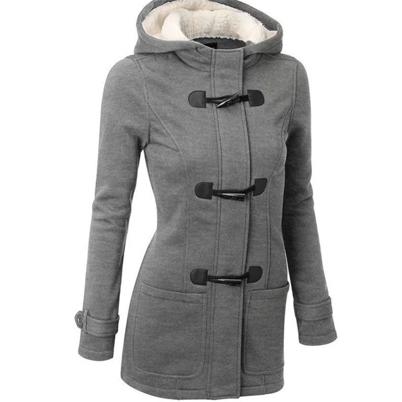 2023 Casual Women Trench Coat Autumn Zipper Hooded Coat Female Long Trench Coat Horn Button Outwear Ladies ToP Pluse Size S-5XL