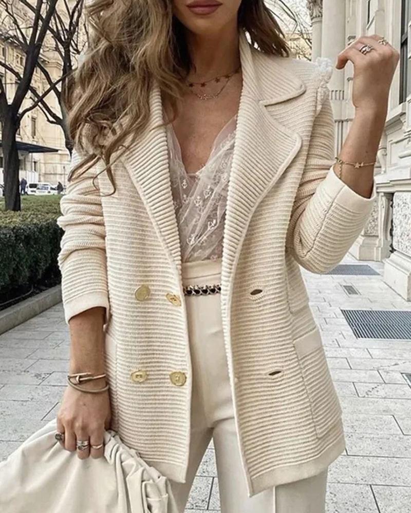 Temperament Solid Color Coat
