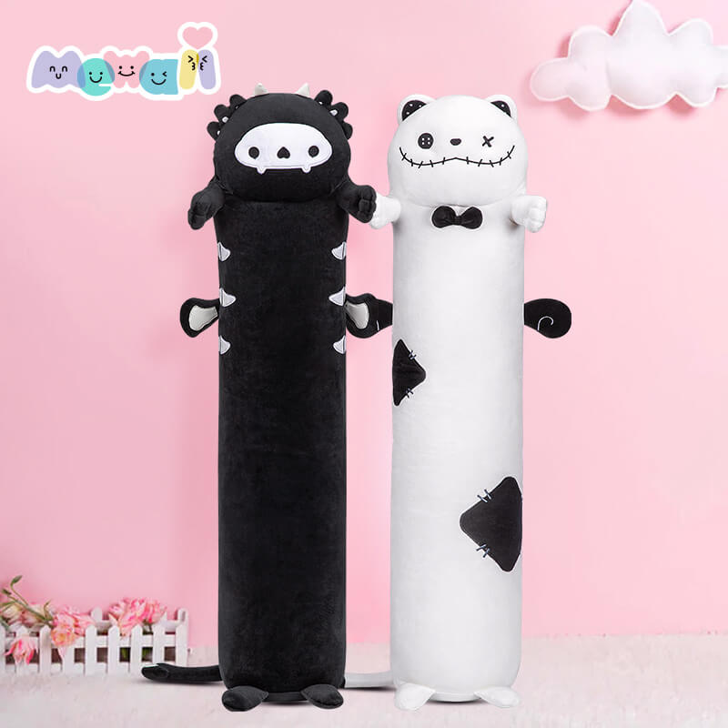 Skeleton Axolotl Kitten&Devil Kitten White Kawaii Plushies Bundles-2PCS