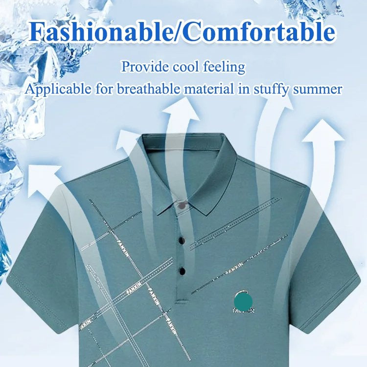 Camisa de seda stretch ice para hombre