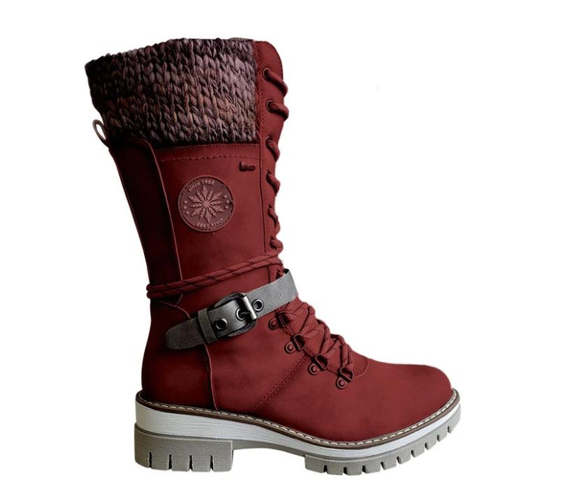 2021 Nuevo estilo de Botas de Jinete de Tubo Medio Botas de Nieve Botas Martin
