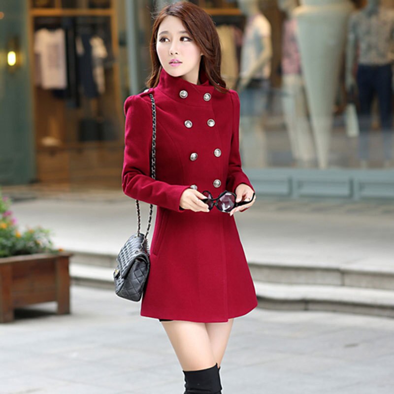 Autumn And Winter New Woolen Coat Women'S Chinese Fashion Korean Slim Slim Dragon And Phoenix Woolen Top