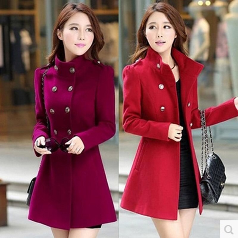 Autumn And Winter New Woolen Coat Women'S Chinese Fashion Korean Slim Slim Dragon And Phoenix Woolen Top