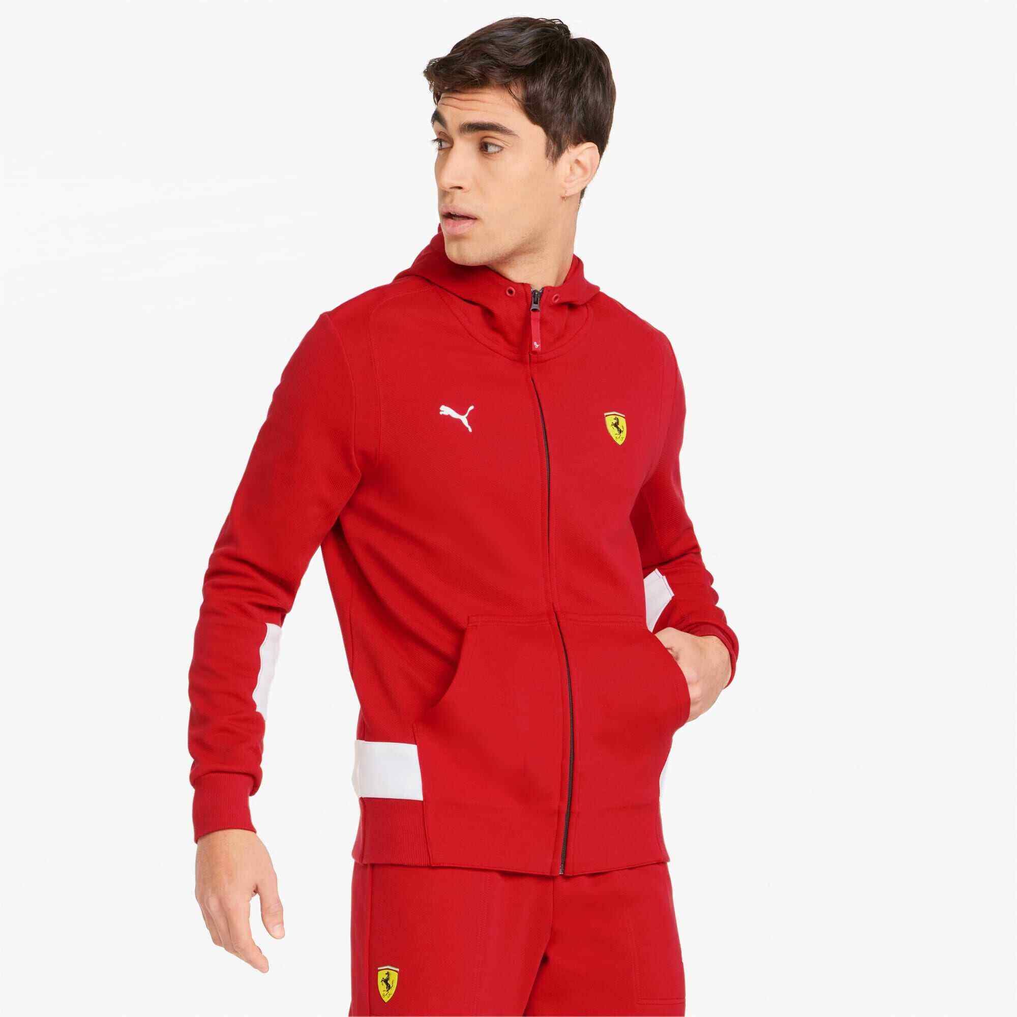 Chaqueta deportiva Scuderia Ferrari Race con capucha para hombre