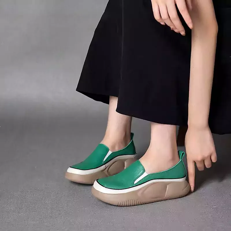 Mocasines de moda de altura para mujer