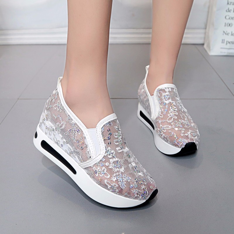 Zapatillas casual de suela blanda de malla