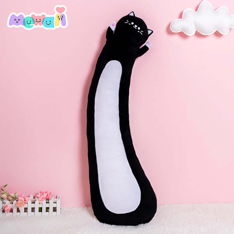 Loooong Family Kitten Smile Black Kawaii Plush Pillow Squishy Toy