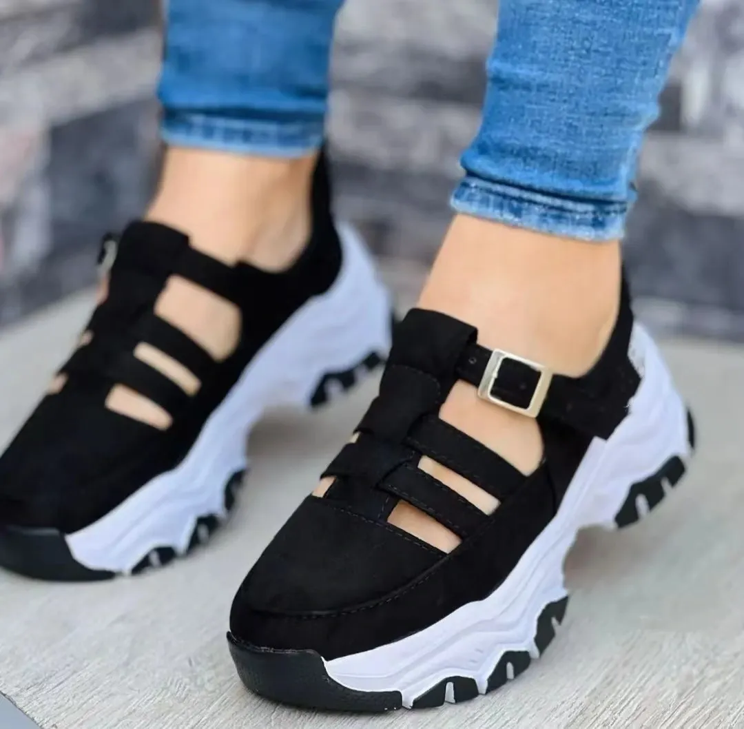 Zapatillas ortopédicas con hebilla para mujer