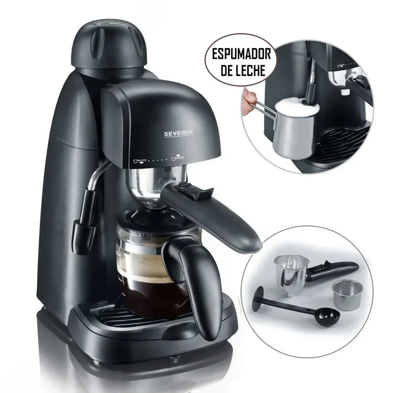 Cafetera Expresso Severin con Espumador de Leche KA5978