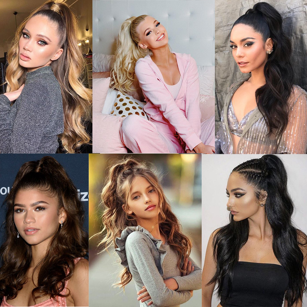 Wavy Curly Wig Clip Ponytail Extension