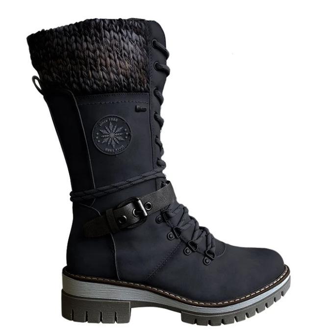 2021 Nuevo estilo de Botas de Jinete de Tubo Medio Botas de Nieve Botas Martin