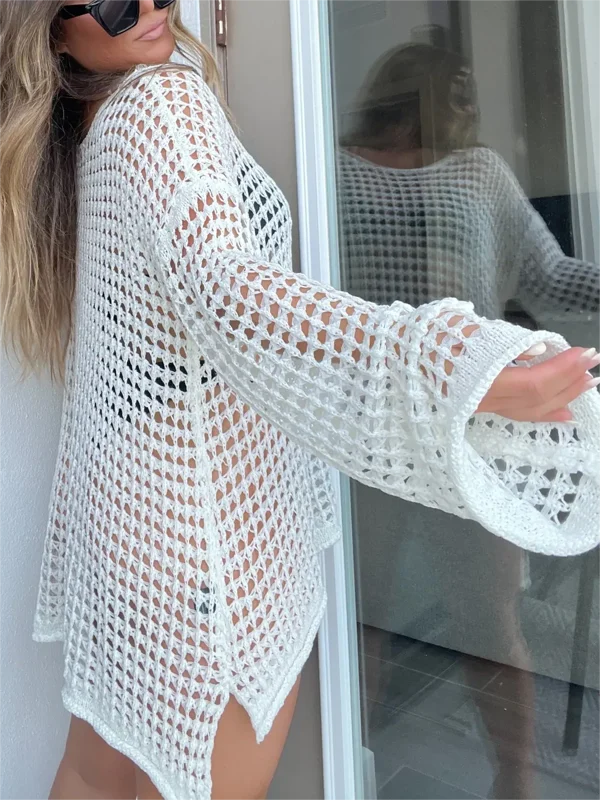 WOMEN'S CROCHET HOLLOW OUT COVER UP